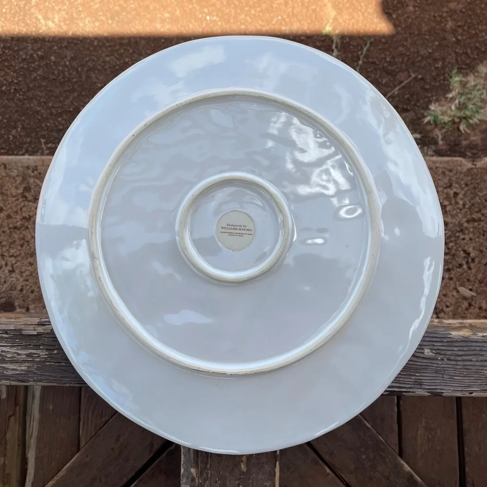 Williams Sonoma Heavy Platter Santa Sleigh Christmas Holidays